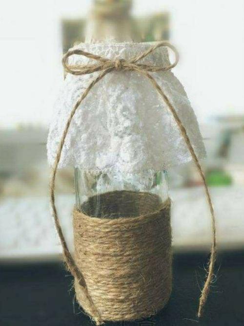 麻绳手工制作图片花瓶